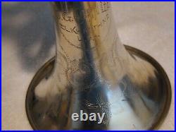 1926 CG Conn Silver Plated Engraved Trumpet