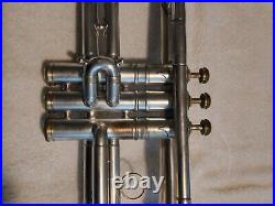 1926 CG Conn Silver Plated Engraved Trumpet