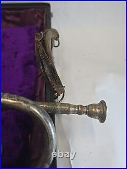 Antique Lyon & Healy Silver Plated Brass American Professional Chicago Trumpet