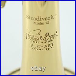 Bach Model 19072V Stradivarius'Vindabona' Bb Trumpet SN 801461 SUPERB