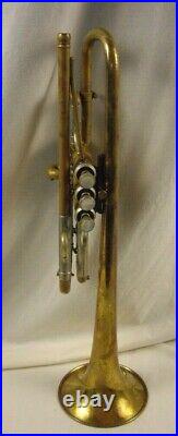 Bach Stradivarius C Trumpet (akright Conversion) Large Bore Unlacquered Nice