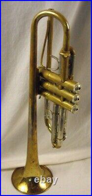 Bach Stradivarius C Trumpet (akright Conversion) Large Bore Unlacquered Nice