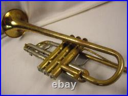 Bach Stradivarius C Trumpet (akright Conversion) Large Bore Unlacquered Nice