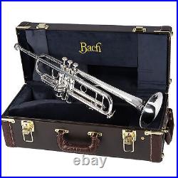 Bach Stradivarius Professional Bb Trumpet Outfit With #37 Bell, Silver Plated