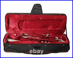 Bb PITCH TRUMPET RED COLORED+NICKEL SILVER WITH CASE AND MP PRO TESTED BUY