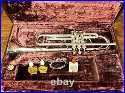 Benge Trumpet Resno-Tempered 3 Bell Custom Built USA Silver Plate WithCase EUC