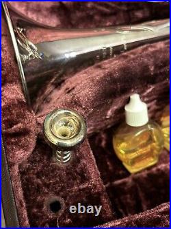 Benge Trumpet Resno-Tempered 3 Bell Custom Built USA Silver Plate WithCase EUC