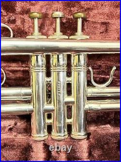 Benge Trumpet Resno-Tempered 3 Bell Custom Built USA Silver Plate WithCase EUC