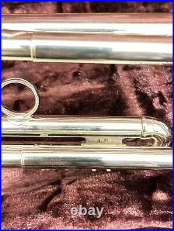 Benge Trumpet Resno-Tempered 3 Bell Custom Built USA Silver Plate WithCase EUC