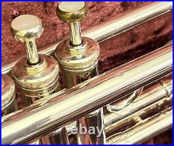 Benge Trumpet Resno-Tempered 3 Bell Custom Built USA Silver Plate WithCase EUC