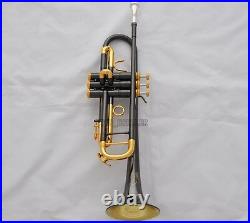 Black Nickel Gold bell Trumpet Horn Turquoise Key Monel For Professional