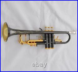 Black Nickel Gold bell Trumpet Horn Turquoise Key Monel For Professional