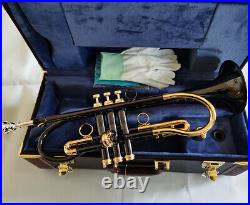 Black nickel 24K Gold Plated Trumpet Bb Horn For Professional