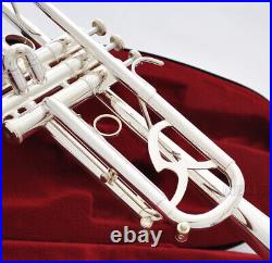 Brand new Professional Reverse Leadpipe Trumpet horn Silver FREE SHIPPING