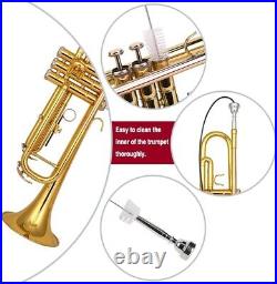 Brass Bb Trumpet with Carrying Case & Gloves Perfect for All Players