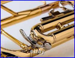 Brass Bb Trumpet with Carrying Case & Gloves Perfect for All Players