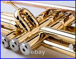 Brass Bb Trumpet with Carrying Case & Gloves Perfect for All Players