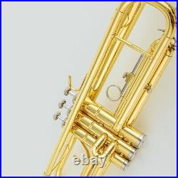 Brass Gold TR8335 Trumpet B-flat Professional Trumpet Instrument