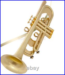 Built-in Mouthpiece Customized Trumpet Heavy Horn 5.24'' Bell 1.9KG With Case