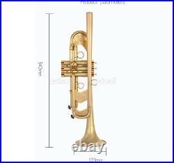 Built-in Mouthpiece Customized Trumpet Heavy Horn 5.24'' Bell 1.9KG With Case