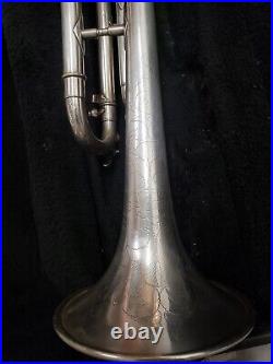 CG Conn 24B Opera Grand Silver Plated, Engraved, Gold Wash Bell Trumpet