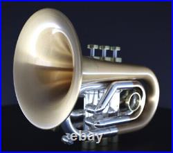 CarolBrass CPT-9392-RLM(D)-Bb-BC Pocket Trumpet 2023 Silver/Brass Combo