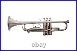 Christmas Sale Trumpet New Nickel Finished Bb Keys Trumpet Bb Keys Free Case