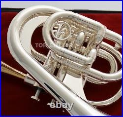 Dizzy style Customized Pocket Trumpet Silver Heavy Horn FREE SHIPPING