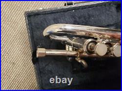 Getzen Eterna 940S Silver Bb/A 4-Valve Piccolo Trumpet-Chem Cleaned, Excellent