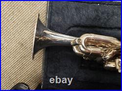 Getzen Eterna 940S Silver Bb/A 4-Valve Piccolo Trumpet-Chem Cleaned, Excellent