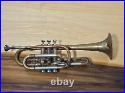 Getzen Super Deluxe Tone balanced Vintage Trumpet 80981 Plays Needs Restoration