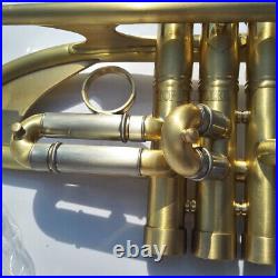 Heavy Brushed Brass Bb Trumpet With Case for professional player