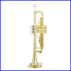 JYTR-E100G Professional Trumpet B-flat Brass Gold Plated Trumpet Instrument