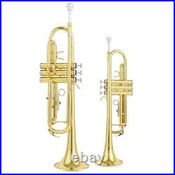 JYTR-E100G Professional Trumpet B-flat Brass Gold Plated Trumpet Instrument