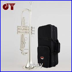 JYTR-E100S Professional Trumpet B-flat Brass Silver-Plated Trumpet Instrument