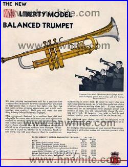 KING LIBERTY MODEL BALANCED TRUMPET 1947 HN White CUSTOM RESTORE ON SALE NOW