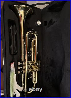 Kaluolin Trumpet TR-8335 Gold Hard Case Professional Performance Trumpet