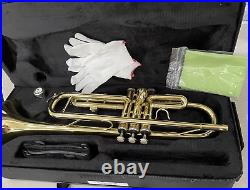 Kaluolin Trumpet TR-8335 Gold Hard Case Professional Performance Trumpet