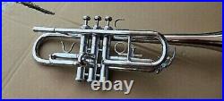 LIMITED OFFER! TRUMPET C NEW SILVER NICKEL FINISHED Bb KEYS TRUMPET FREE CASE