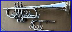 LIMITED OFFER! TRUMPET C NEW SILVER NICKEL FINISHED Bb KEYS TRUMPET FREE CASE