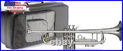 LV-TR6301 Bb Professional Trumpet with Soft Case Silver Plated Body