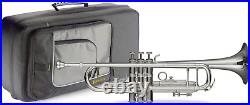 LV-TR6301 Bb Professional Trumpet with Soft Case Silver Plated Body