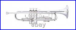 Levante LV-TR6301 Professional Concert Series Bb Silver Trumpet + Case BRAND NEW