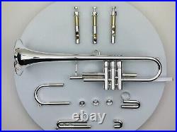 MINT silver plated JP by Taylor HEAVYWEIGHT trumpet with Pro Double Trumpet case