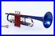 NEW Blue Red Nickel Bb KEYS TRUMPET FREE HARD CASE & MOUTHPIECE