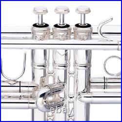 NEW Levante LV-TR6301 Professional Concert Series Bb Silver Trumpet + Case