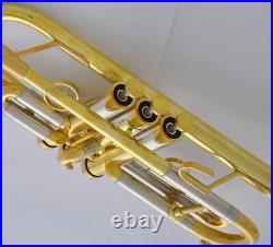 NEW Professional Gold C Trumpet Horn Monel Valve 5'' Bell With Case