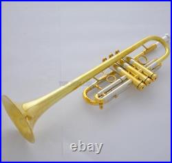 NEW Professional Gold C Trumpet Horn Monel Valve 5'' Bell With Case