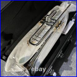 New 8335GS Trumpet Silver Gold Key with Case Professional Trumpet Instrument