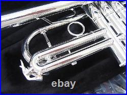 New Carol Brass 5062-H-GSS-C-S Professional C Trumpet Silver Plated with Case